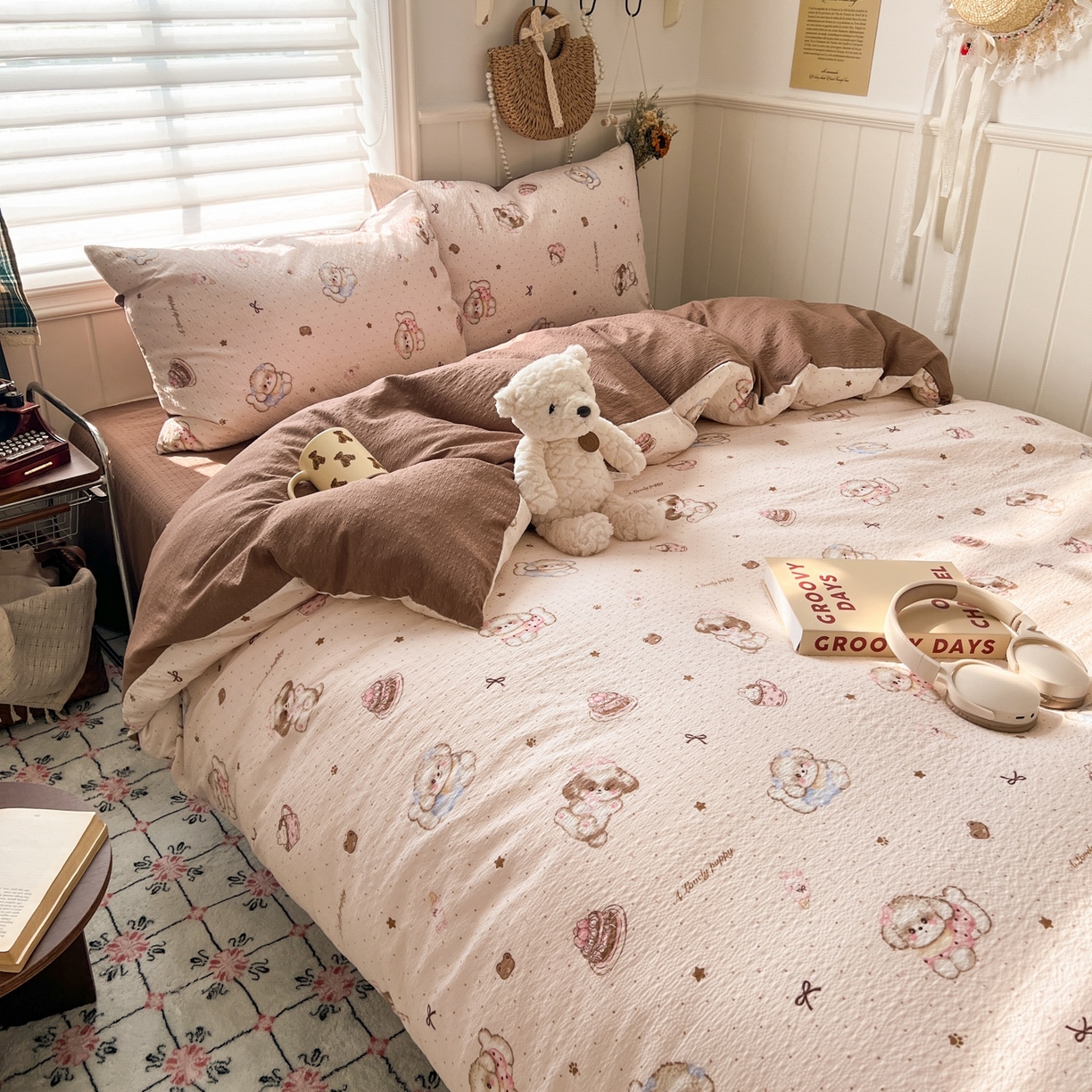 91家纺网 家纺一手货源 找家纺 （总）水木坊 2026春夏新款高品质泡芙普通款四件套