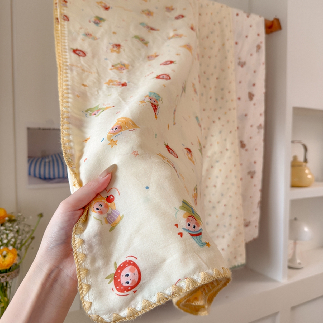 91家纺网 家纺一手货源 找家纺 （总）暖阳 2026新款全棉纯棉双层纱夏季毯盖毯毯子