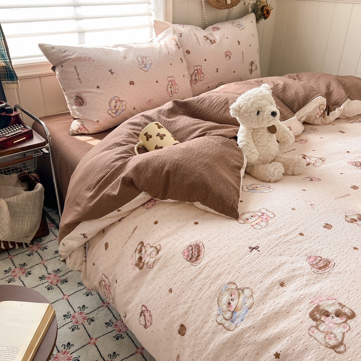 91家纺网 家纺一手货源 找家纺 （总）水木坊 2026春夏新款高品质泡芙普通款四件套