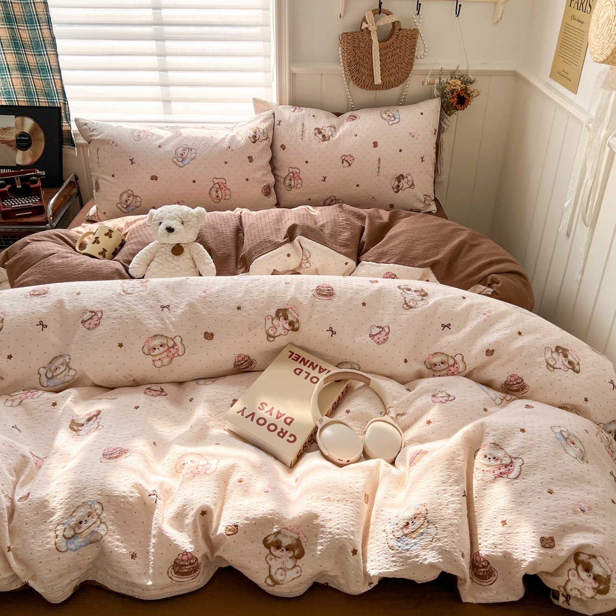 91家纺网 家纺一手货源 找家纺 （总）水木坊 2026春夏新款高品质泡芙普通款四件套