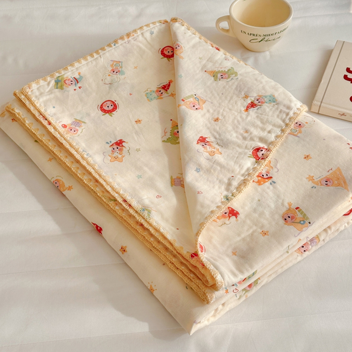 91家纺网 家纺一手货源 找家纺 （总）暖阳 2026新款全棉纯棉双层纱夏季毯盖毯毯子