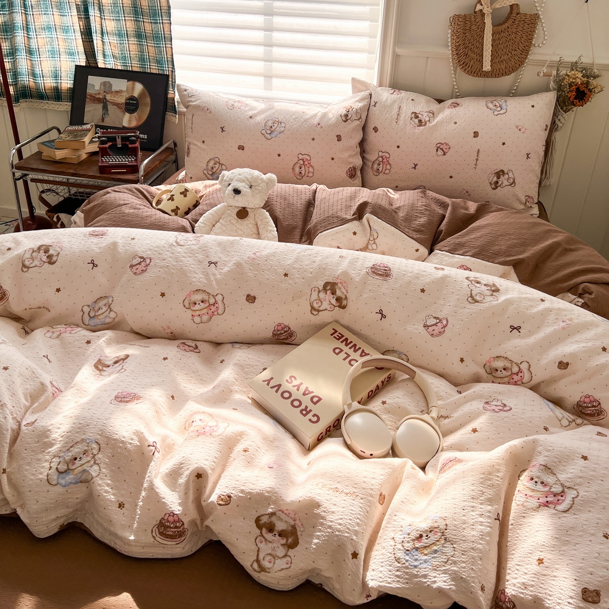 91家纺网 家纺一手货源 找家纺 （总）水木坊 2026春夏新款高品质泡芙普通款四件套