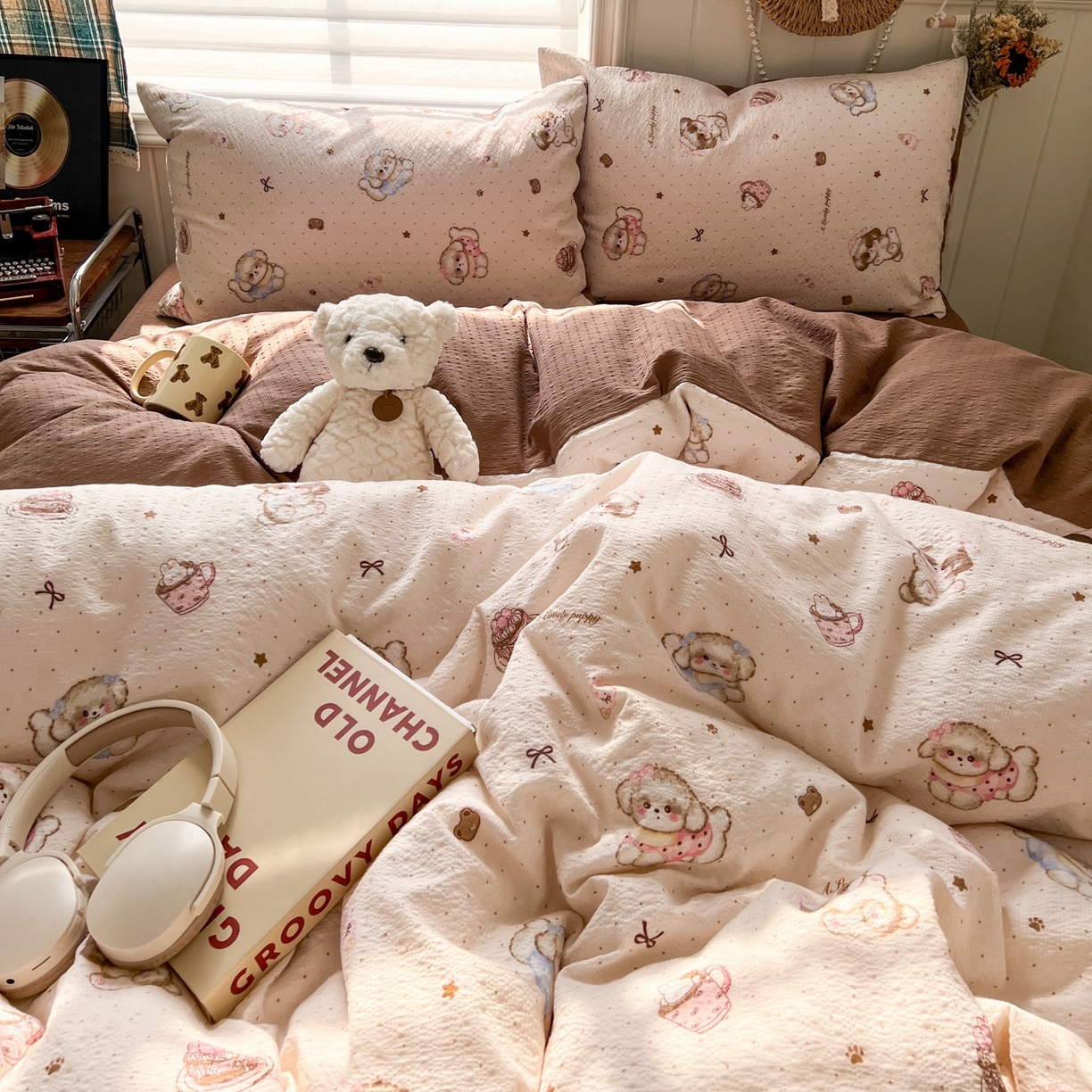 91家纺网 家纺一手货源 找家纺 （总）水木坊 2026春夏新款高品质泡芙普通款四件套