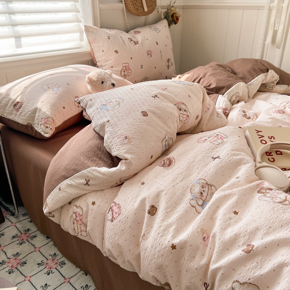 91家纺网 家纺一手货源 找家纺 （总）水木坊 2026春夏新款高品质泡芙普通款四件套