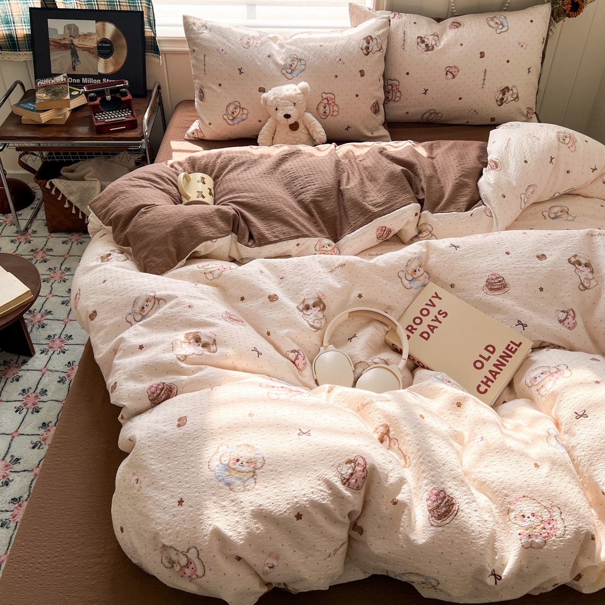 91家纺网 家纺一手货源 找家纺 （总）水木坊 2026春夏新款高品质泡芙普通款四件套