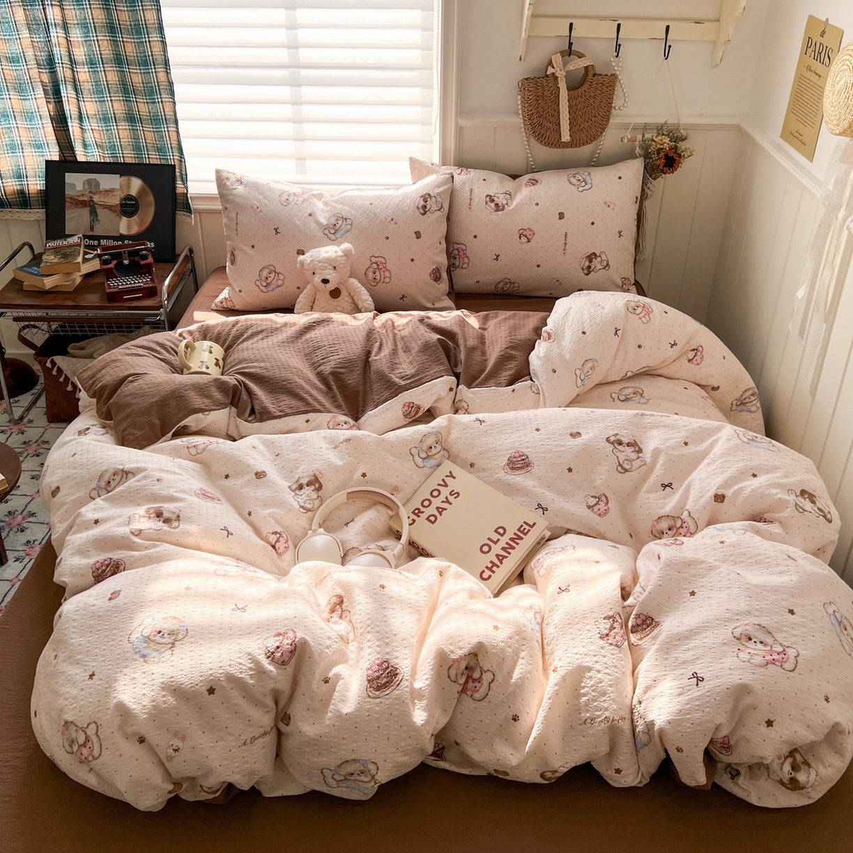 91家纺网 家纺一手货源 找家纺 （总）水木坊 2026春夏新款高品质泡芙普通款四件套