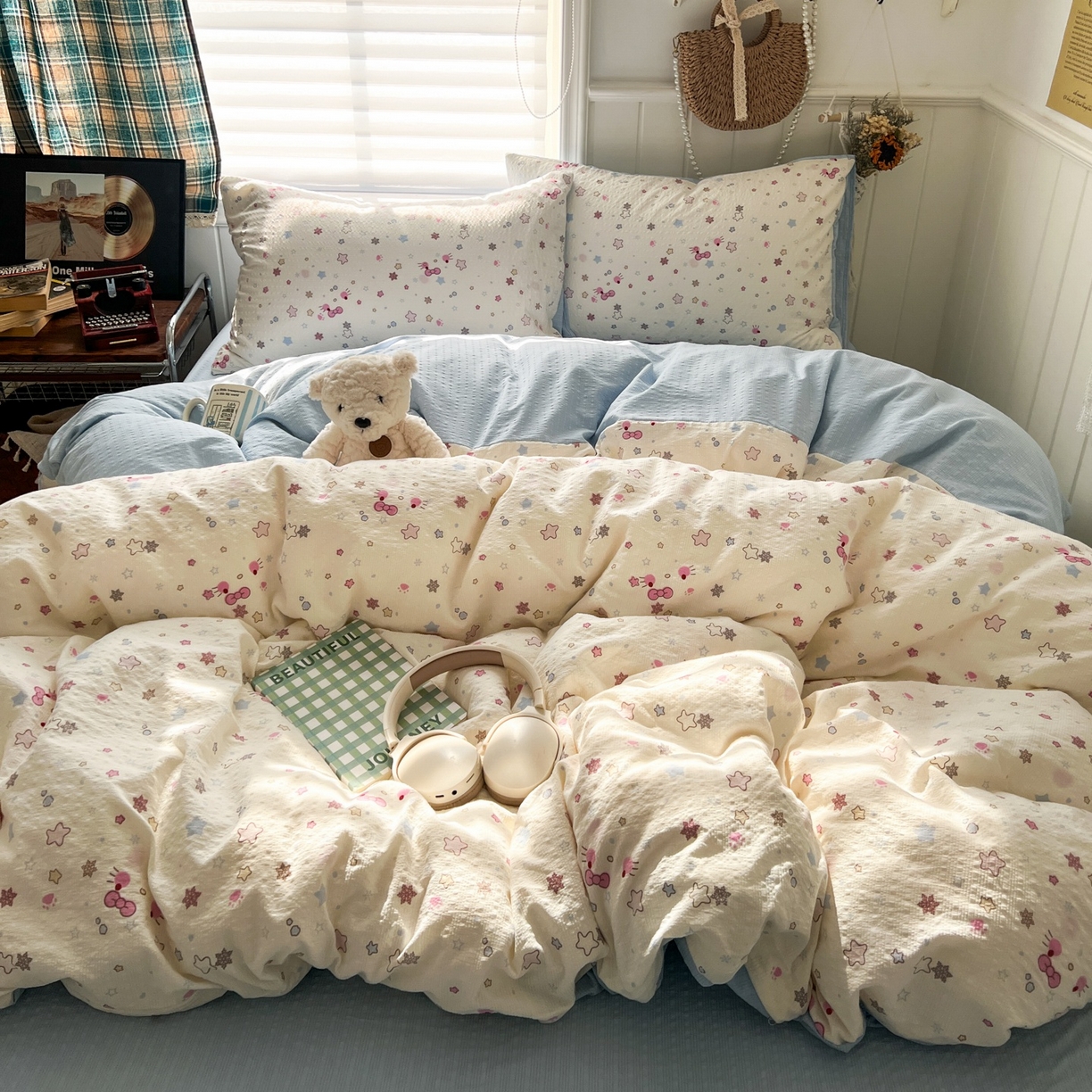 91家纺网 家纺一手货源 找家纺 （总）水木坊 2026春夏新款高品质泡芙普通款四件套