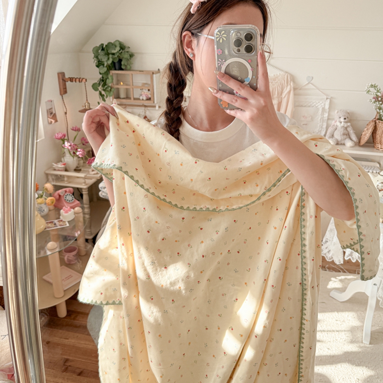 91家纺网 家纺一手货源 找家纺 暖阳 2026新款全棉纯棉双层纱夏季毯盖毯毯子 蝶扑衣