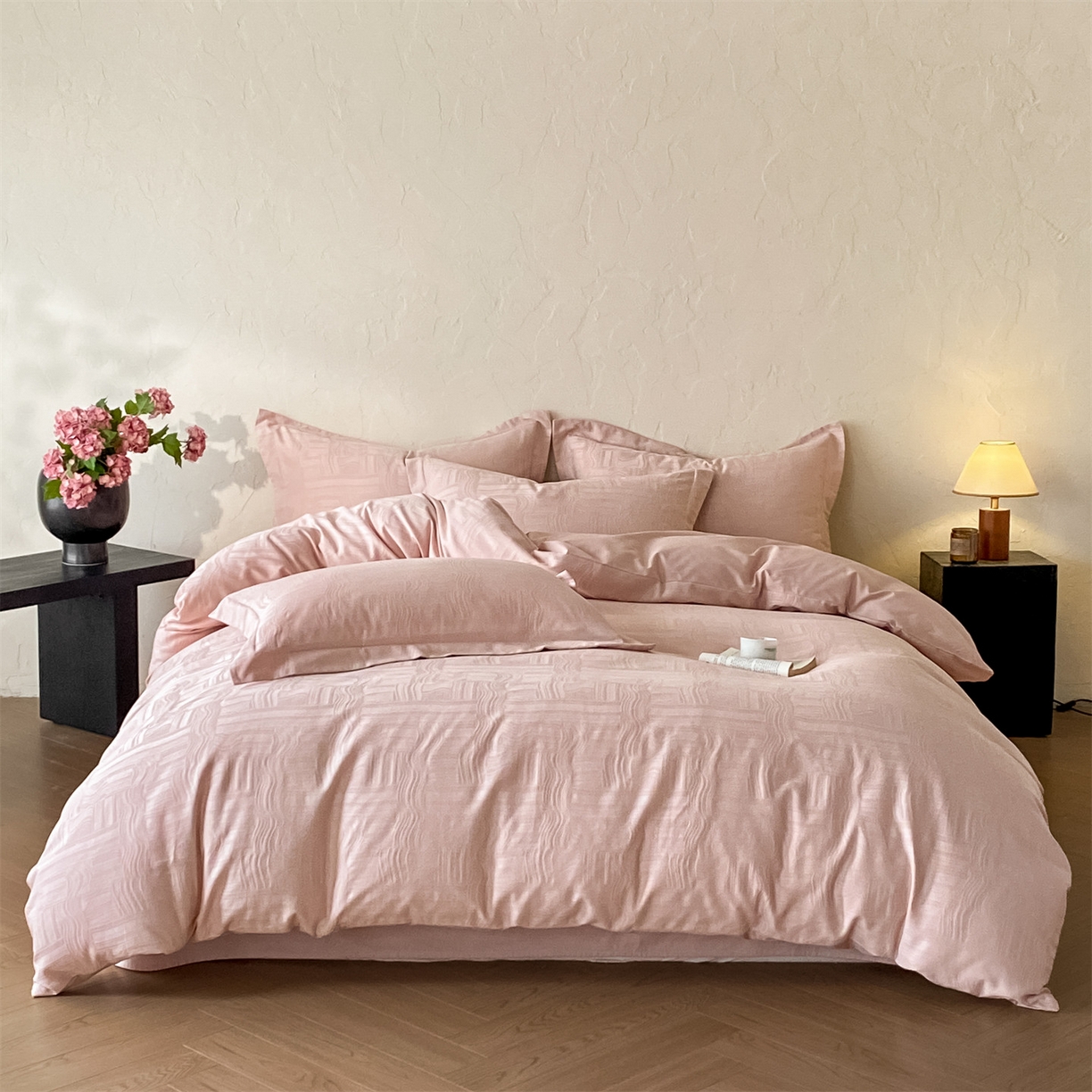 91家纺网 家纺一手货源 找家纺 （总）笙意家纺 2026新款A版60浮雕提花B版40全棉四件套