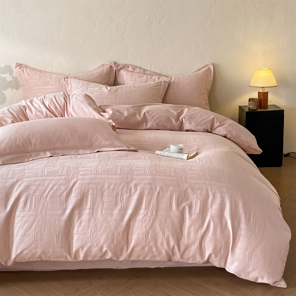 91家纺网 家纺一手货源 找家纺 （总）笙意家纺 2026新款A版60浮雕提花B版40全棉四件套