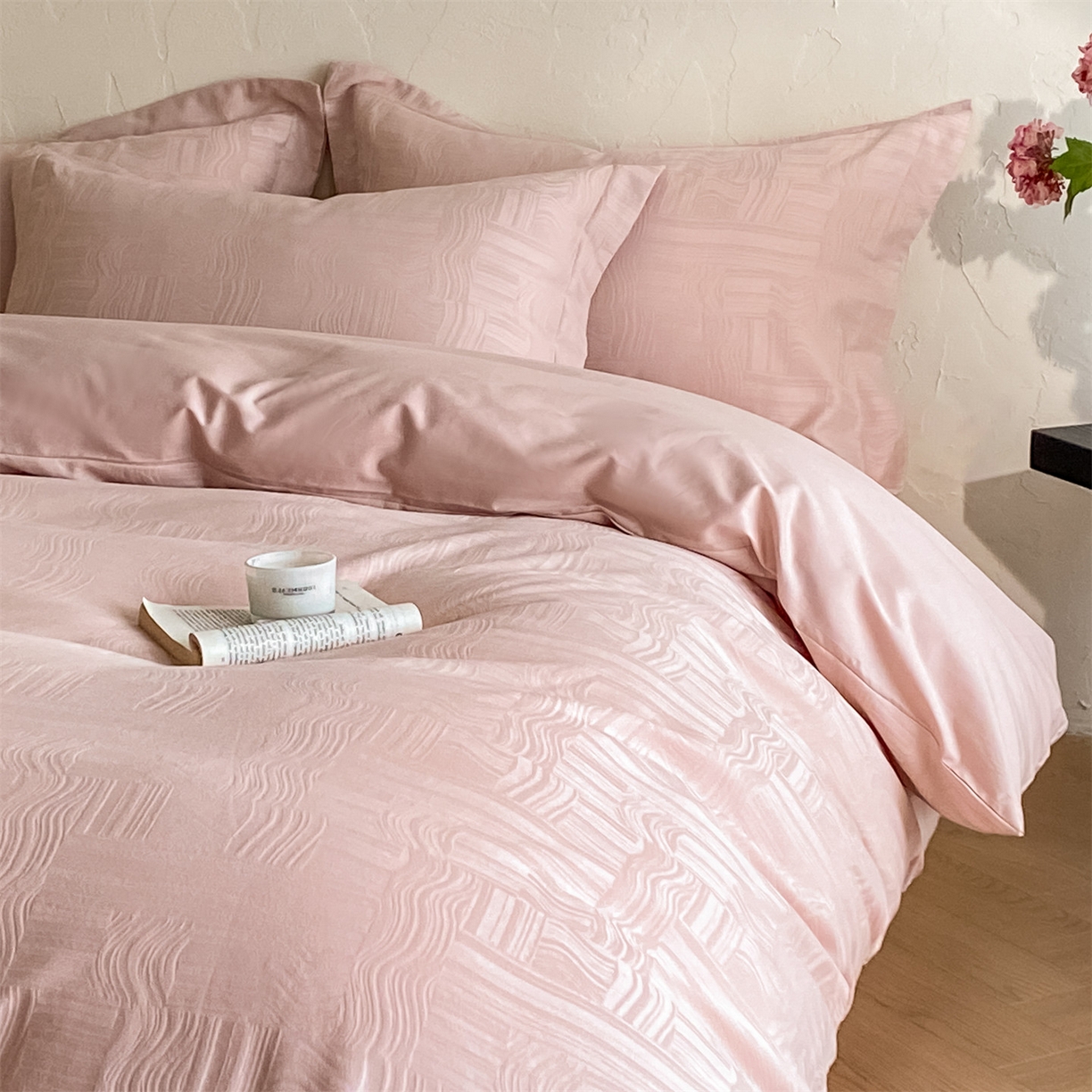 91家纺网 家纺一手货源 找家纺 （总）笙意家纺 2026新款A版60浮雕提花B版40全棉四件套