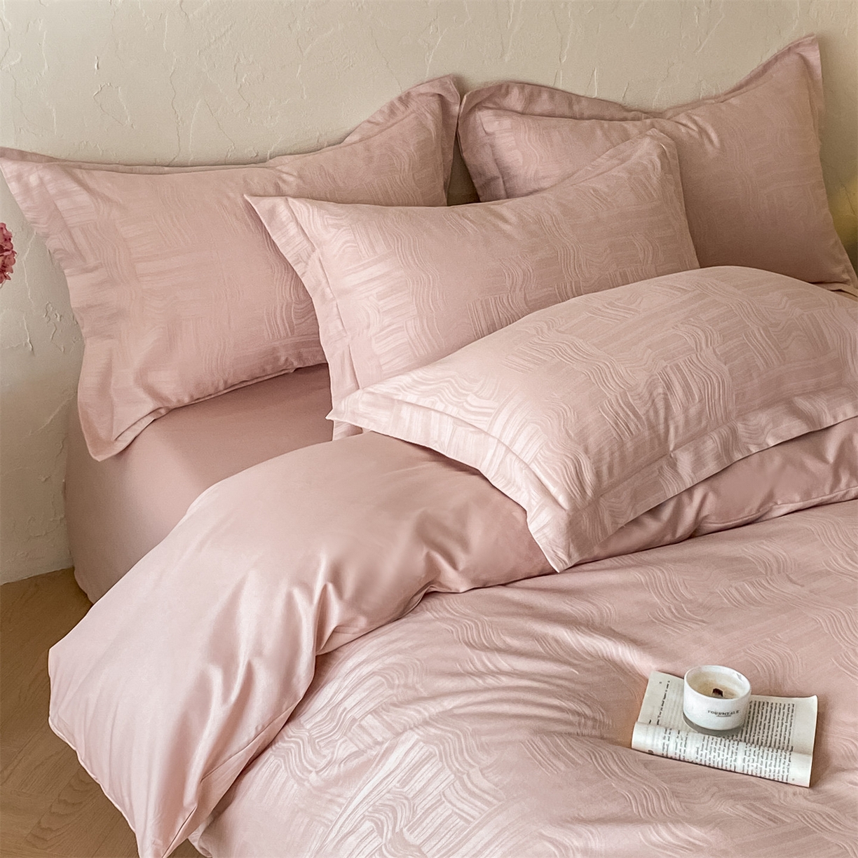 91家纺网 家纺一手货源 找家纺 （总）笙意家纺 2026新款A版60浮雕提花B版40全棉四件套