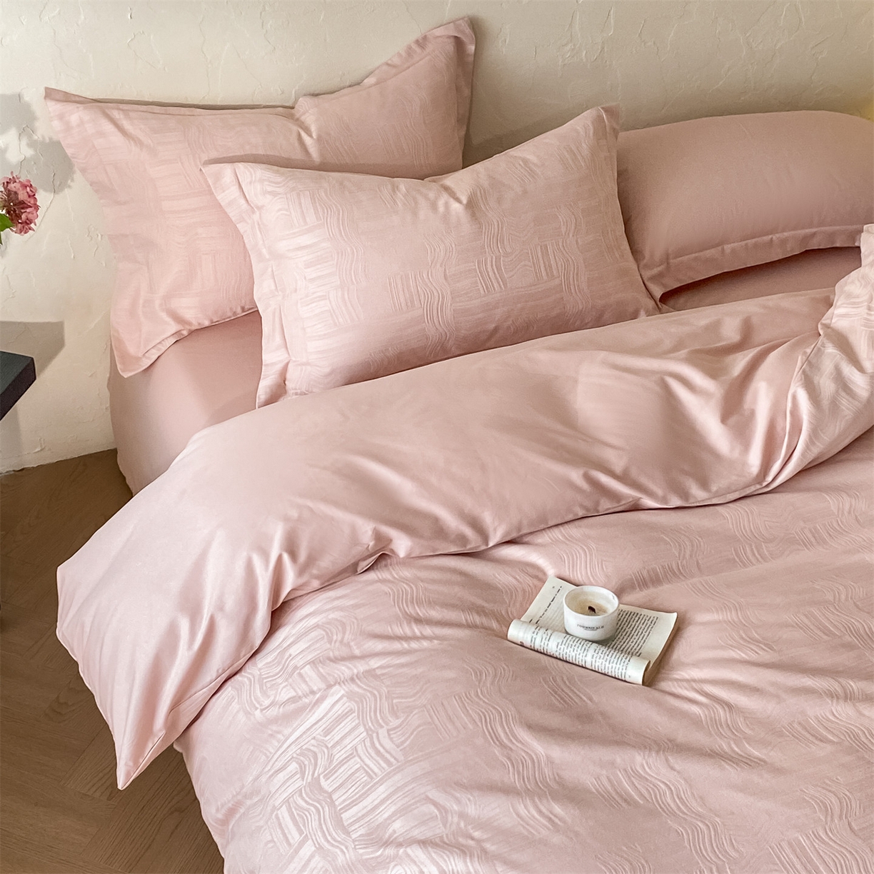 91家纺网 家纺一手货源 找家纺 （总）笙意家纺 2026新款A版60浮雕提花B版40全棉四件套