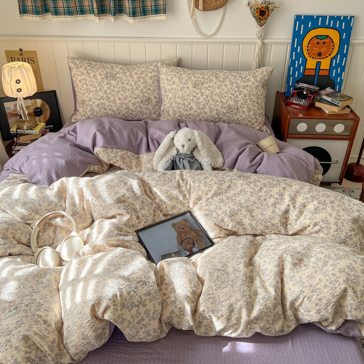 91家纺网 家纺一手货源 找家纺 （总）水木坊 2026春夏新款高品质泡芙普通款四件套