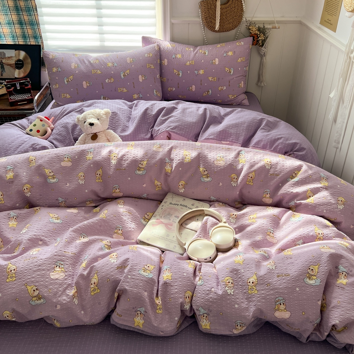 91家纺网 家纺一手货源 找家纺 （总）水木坊 2026春夏新款高品质泡芙普通款四件套