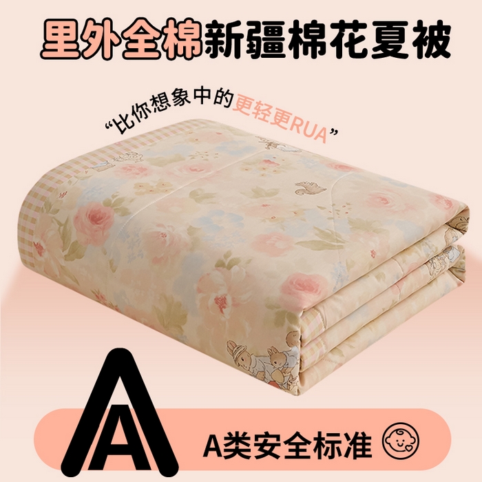 91家纺网 家纺一手货源 找家纺 （总）暖阳 2026新款印花款全棉棉花夏被夏凉被空调被