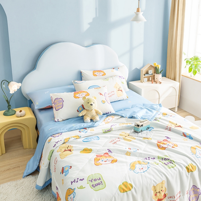 91家纺网 家纺一手货源 找家纺 暖阳 2026新款印花款全棉棉花夏被夏凉被空调被 可爱甜心