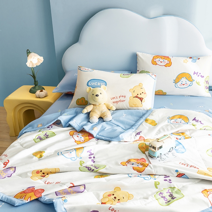 91家纺网 家纺一手货源 找家纺 暖阳 2026新款印花款全棉棉花夏被夏凉被空调被 可爱甜心