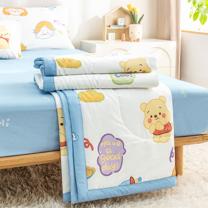 91家纺网 家纺一手货源 找家纺 暖阳 2026新款印花款全棉棉花夏被夏凉被空调被 可爱甜心