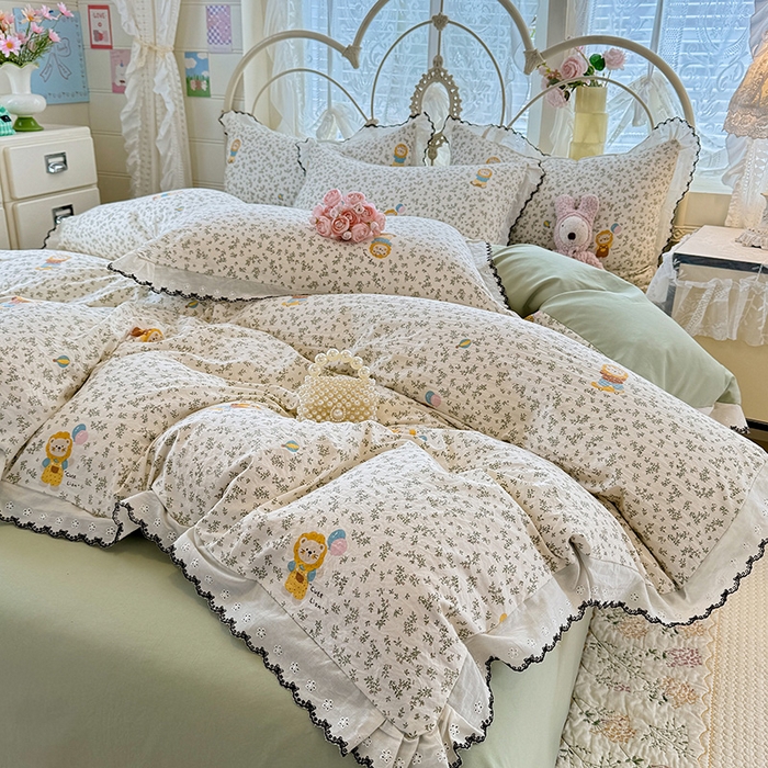 91家纺网 家纺一手货源 找家纺 莉莉安家纺 2026新款古法水洗云感棉印花四件套 古法-马戏团