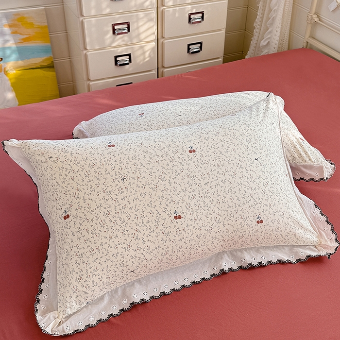 91家纺网 家纺一手货源 找家纺 莉莉安家纺 2026新款古法水洗云感棉印花四件套 古法-春野樱红