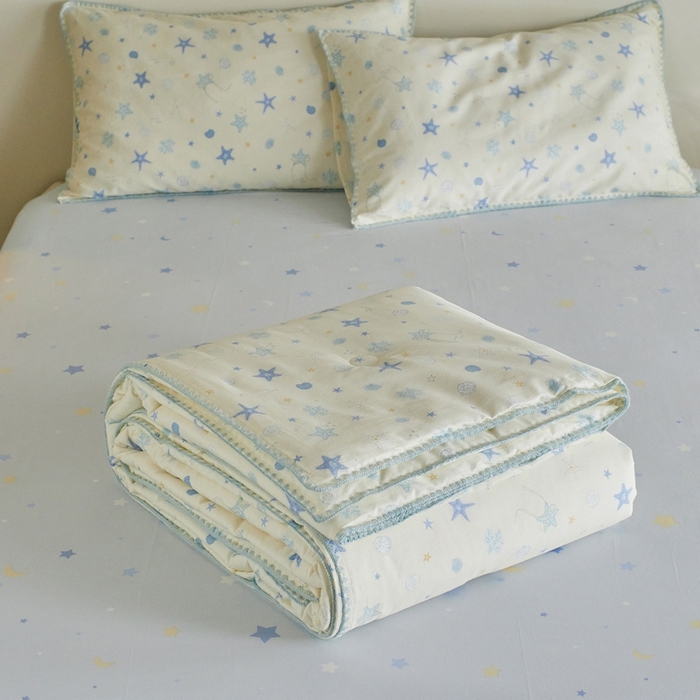 91家纺网 家纺一手货源 找家纺 暖阳 2026新款全棉贝壳边棉花夏被夏凉被空调被 海星贝壳