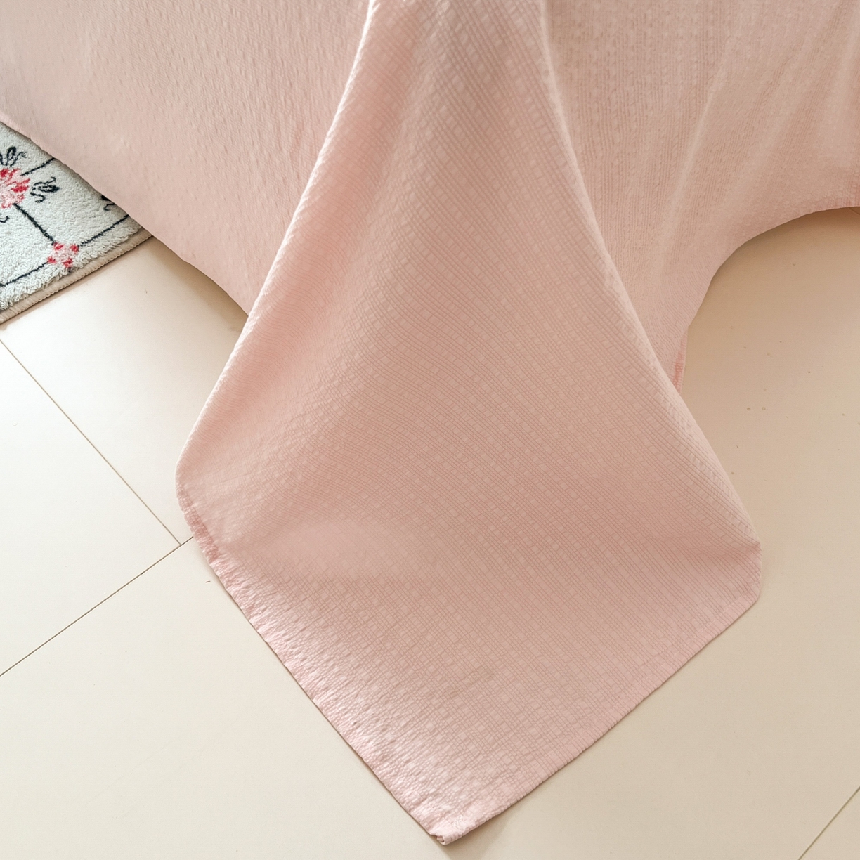 91家纺网 家纺一手货源 找家纺 水木坊 2026春夏新款高品质泡芙普通款四件套 格格心