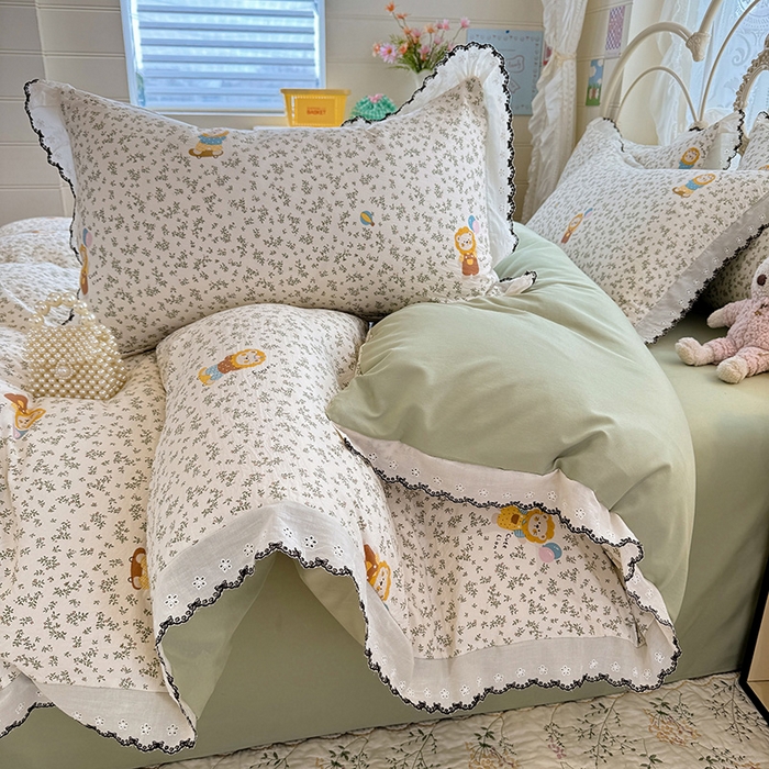 91家纺网 家纺一手货源 找家纺 莉莉安家纺 2026新款古法水洗云感棉印花单枕套 古法-马戏团