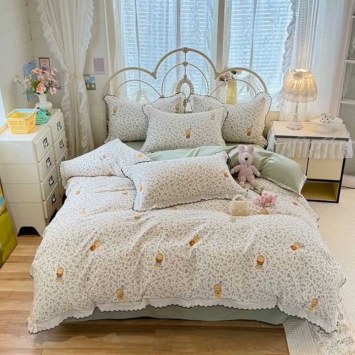 91家纺网 家纺一手货源 找家纺 莉莉安家纺 2026新款古法水洗云感棉印花单枕套 古法-马戏团