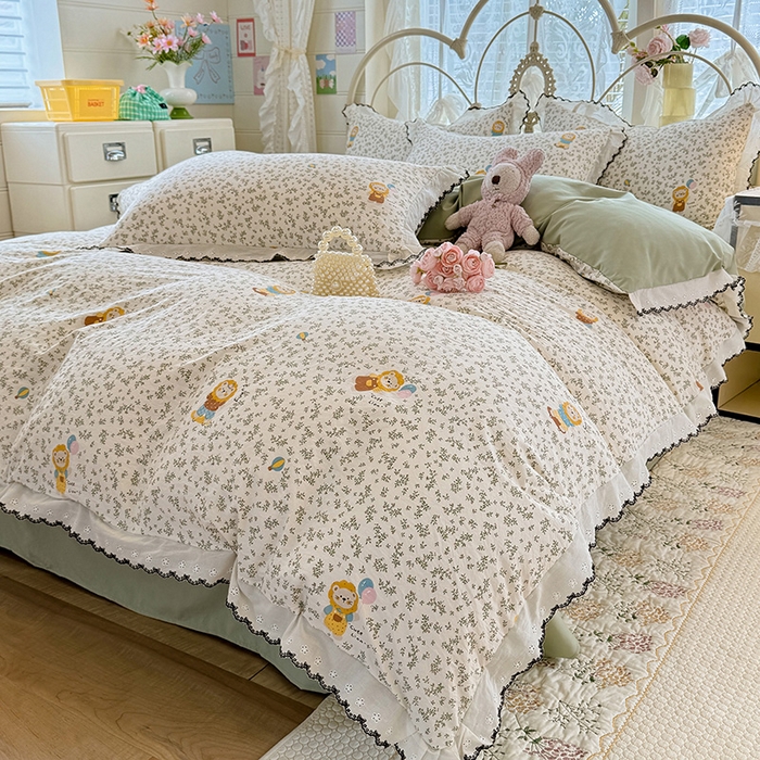 91家纺网 家纺一手货源 找家纺 莉莉安家纺 2026新款古法水洗云感棉印花单枕套 古法-马戏团