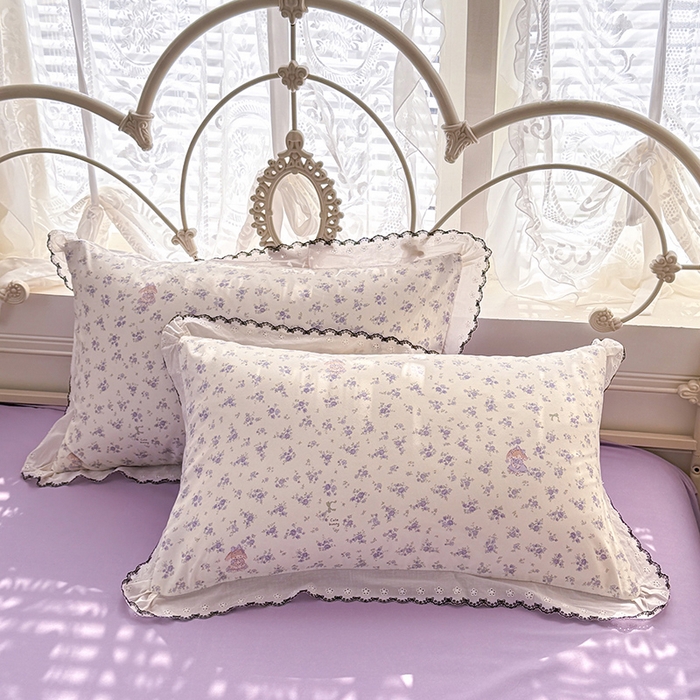 91家纺网 家纺一手货源 找家纺 莉莉安家纺 2026新款古法水洗云感棉印花单枕套 古法-花田兔