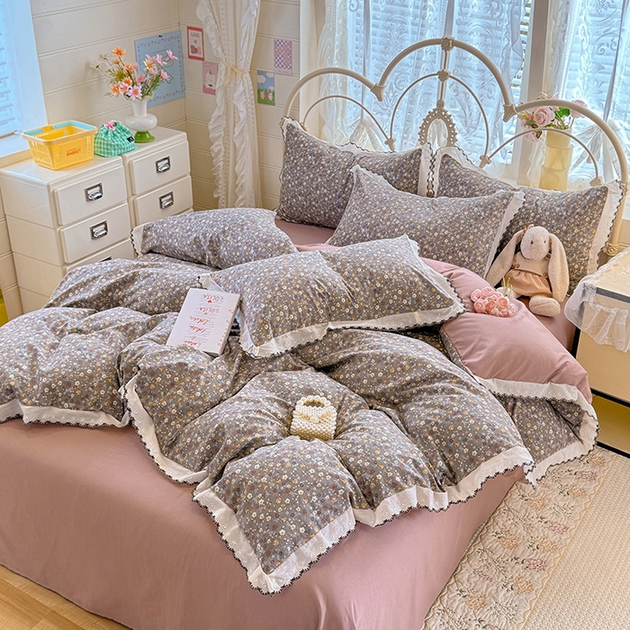 91家纺网 家纺一手货源 找家纺 莉莉安家纺 2026新款古法水洗云感棉印花单枕套 古法-花甸