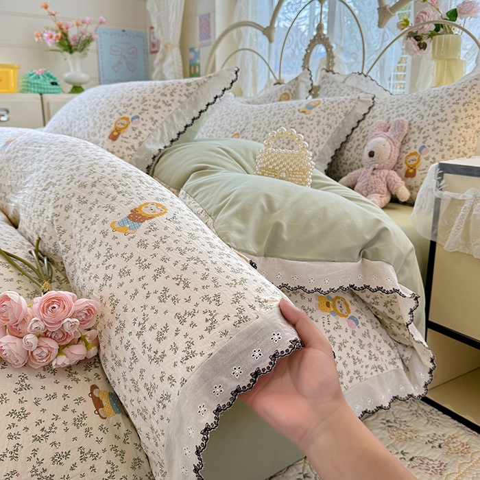 91家纺网 家纺一手货源 找家纺 莉莉安家纺 2026新款古法水洗云感棉印花单枕套 古法-马戏团