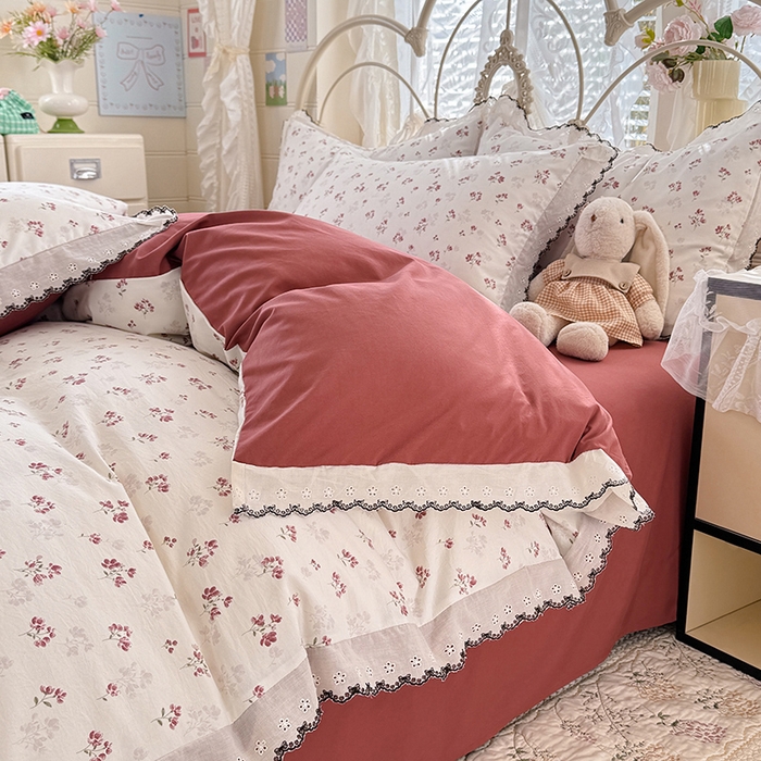 91家纺网 家纺一手货源 找家纺 莉莉安家纺 2026新款古法水洗云感棉印花单枕套 古法-花影如梦