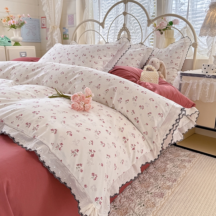 91家纺网 家纺一手货源 找家纺 莉莉安家纺 2026新款古法水洗云感棉印花单枕套 古法-花影如梦