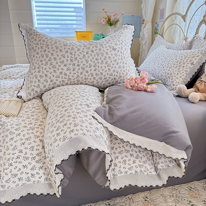 91家纺网 家纺一手货源 找家纺 莉莉安家纺 2026新款古法水洗云感棉印花单枕套 古法-蝶影