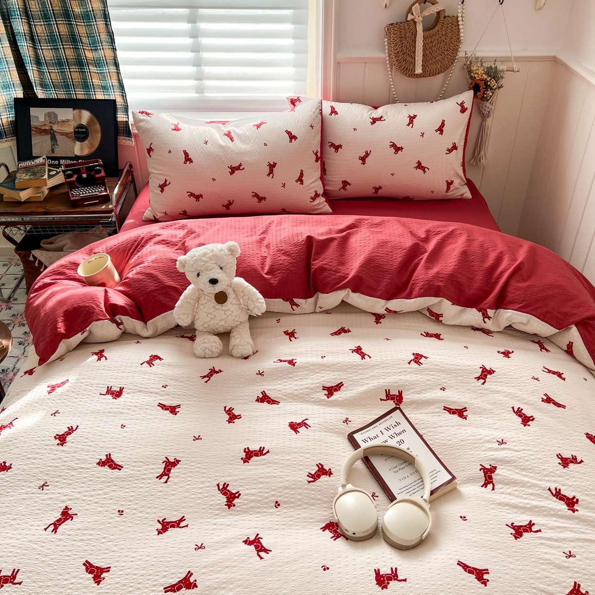 91家纺网 家纺一手货源 找家纺 水木坊 2026春夏新款高品质泡芙普通款四件套 马上有钱