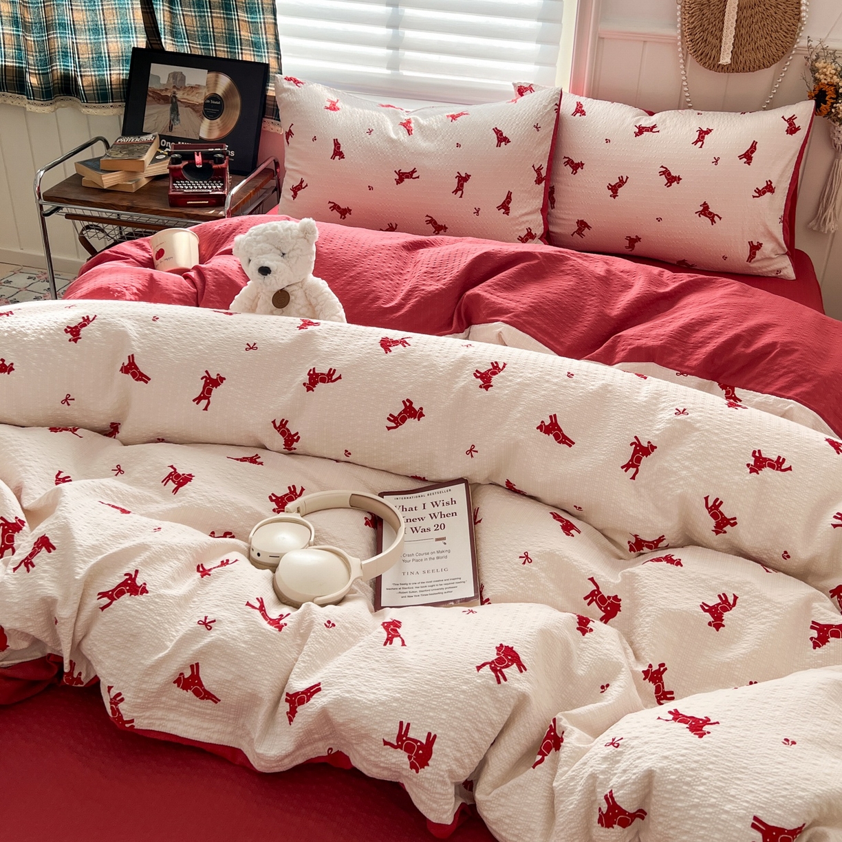 91家纺网 家纺一手货源 找家纺 水木坊 2026春夏新款高品质泡芙普通款四件套 马上有钱