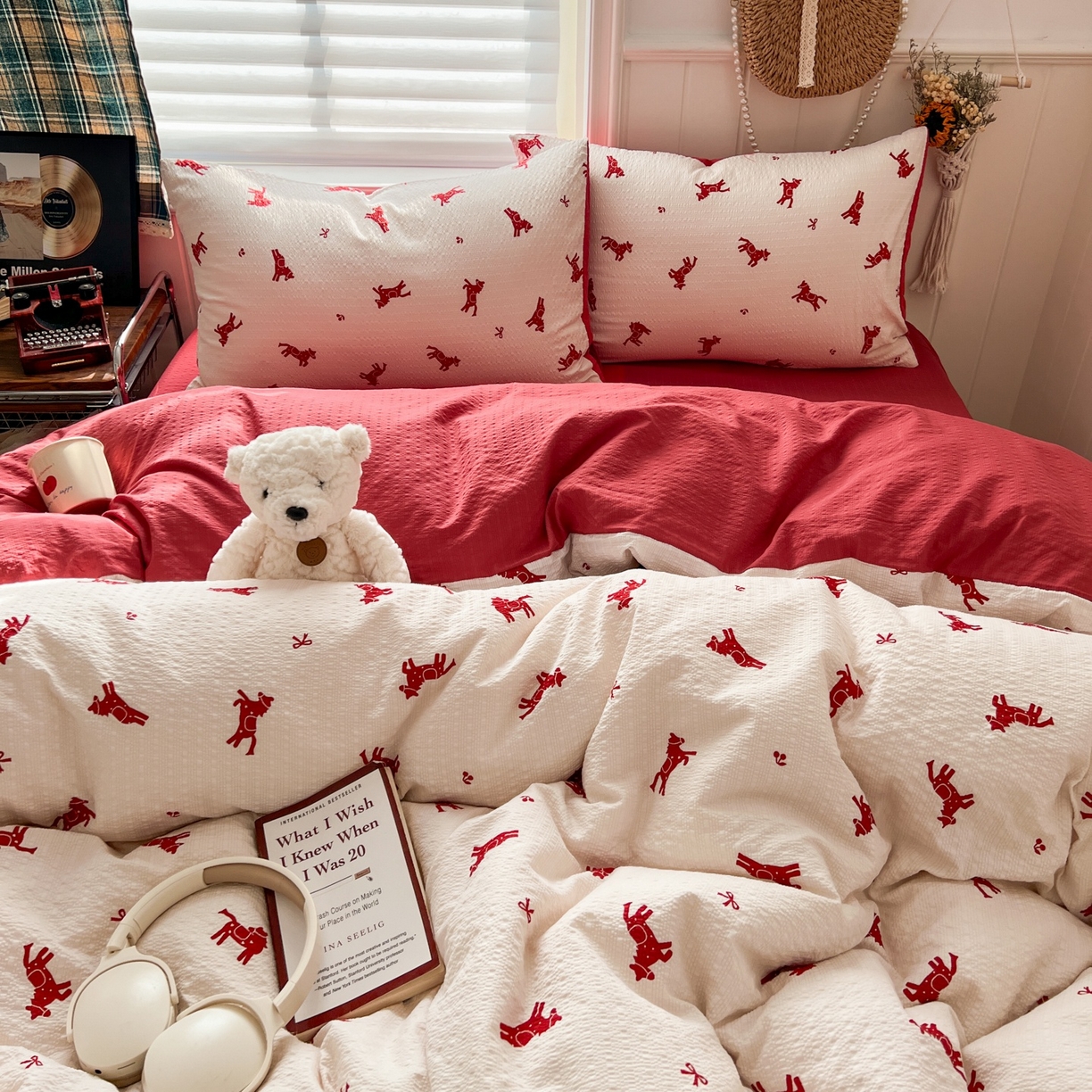 91家纺网 家纺一手货源 找家纺 水木坊 2026春夏新款高品质泡芙普通款四件套 马上有钱