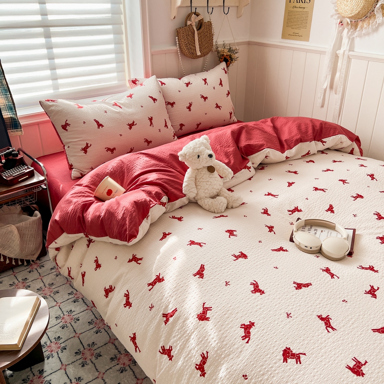 91家纺网 家纺一手货源 找家纺 水木坊 2026春夏新款高品质泡芙普通款四件套 马上有钱