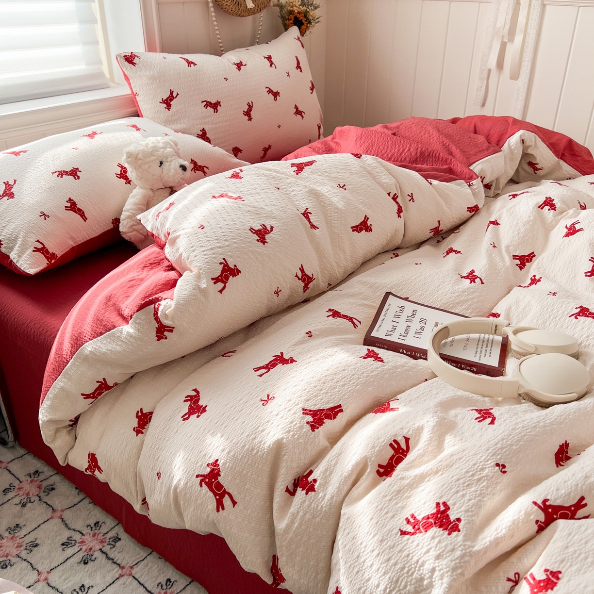 91家纺网 家纺一手货源 找家纺 水木坊 2026春夏新款高品质泡芙普通款四件套 马上有钱