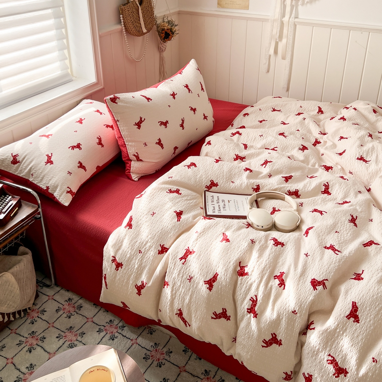 91家纺网 家纺一手货源 找家纺 水木坊 2026春夏新款高品质泡芙普通款四件套 马上有钱