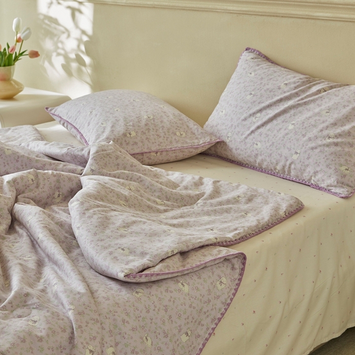 91家纺网 家纺一手货源 找家纺 暖阳 2026新款全棉贝壳边棉花夏被夏凉被空调被 莫伊