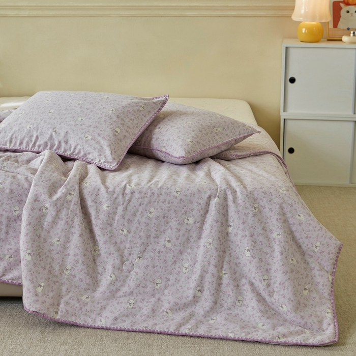 91家纺网 家纺一手货源 找家纺 暖阳 2026新款全棉贝壳边棉花夏被夏凉被空调被 莫伊