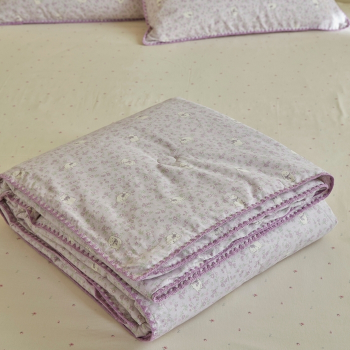 91家纺网 家纺一手货源 找家纺 暖阳 2026新款全棉贝壳边棉花夏被夏凉被空调被 莫伊