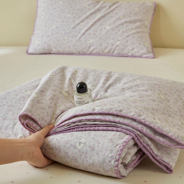 91家纺网 家纺一手货源 找家纺 暖阳 2026新款全棉贝壳边棉花夏被夏凉被空调被 莫伊