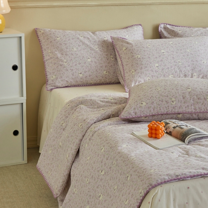 91家纺网 家纺一手货源 找家纺 暖阳 2026新款全棉贝壳边棉花夏被夏凉被空调被 莫伊