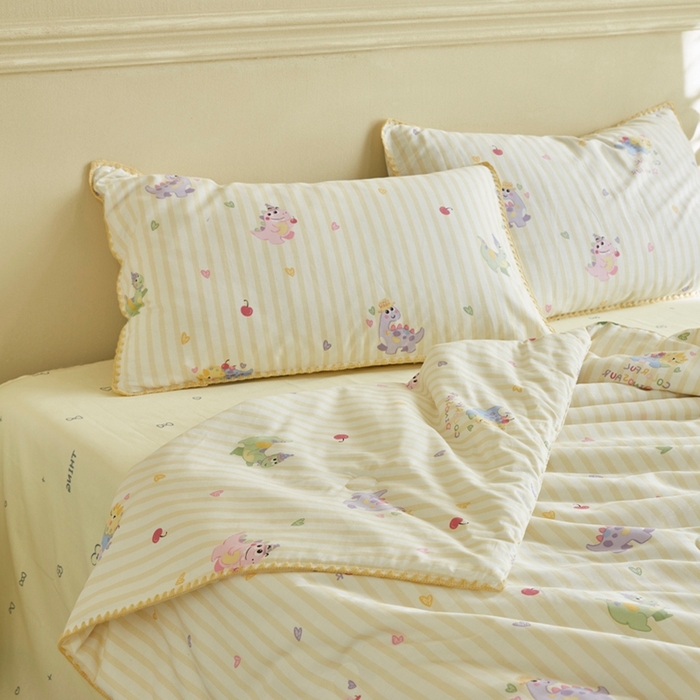 91家纺网 家纺一手货源 找家纺 暖阳 2026新款全棉贝壳边棉花夏被夏凉被空调被 幸运波比