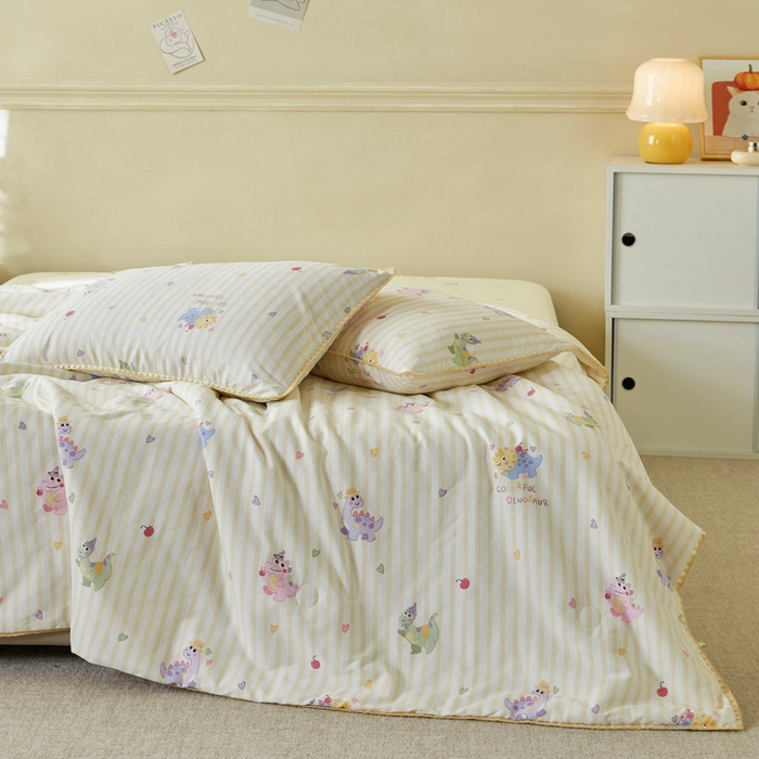 91家纺网 家纺一手货源 找家纺 暖阳 2026新款全棉贝壳边棉花夏被夏凉被空调被 幸运波比