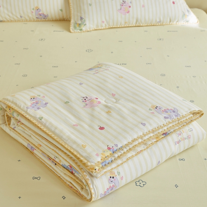 91家纺网 家纺一手货源 找家纺 暖阳 2026新款全棉贝壳边棉花夏被夏凉被空调被 幸运波比